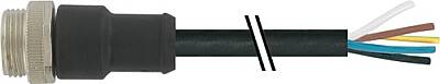 7700-A5001-UMD2000 Mini (7/8) 5 pole, Male (Ext.) 0° w/ Cable PUR 5x1.5 (5x16AWG) bk UL/CSA - 1