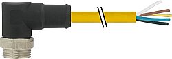 7700-A5011-UBD0060 Mini (7/8) 5 pole, Male (Ext.) 90° w/ Cable PVC 5x16AWG ye UL/CSA, STOOW