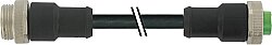 7700-A5A01-UMD0200 Mini (7/8) 5 pole, Male (Ext.) 0°/Female 0° PUR 5x1.5 (5x16AWG) bk UL/CSA