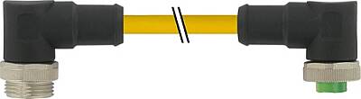 7700-A5A31-UBD1000 Mini (7/8) 5 pole, Male (Ext.) 90°/Female 90° PVC 5x16AWG ye UL/CSA, STOOW - 1