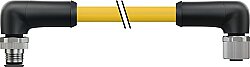 7700-P4171-U0C0500 M12 Power L-coded 4pol. male 90° / female 90° TPE 4x16AWG ye UL/CSA, TC-ER, IEC 5m