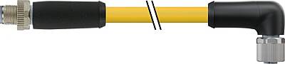 7700-P4251-U0D0300 M12 Power L-coded 5pol. male 0° / female 90° TPE 5x16AWG ye UL/CSA, TC-ER, IEC 3m - 1