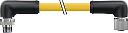 7700-P4271-U0D0030 M12 Power L-coded 5pol. male 90° / female 90° TPE 5x16AWG ye UL/CSA, TC-ER, IEC 0.3m