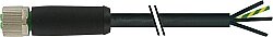 7700-P6221-U9N6000 M12 Power S-coded female 0° with cable TPE 4xAWG 14 bk UL/CSA, TC-ER, IEC-PE 60m