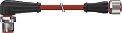 7731-40201-U540300 M12 male 90° / M12 female 0° A-cod. TPE 4x22AWG rd UL/CSA, ITC/PLTC 3m