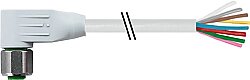 7914-17061-3610300 M12 female 90° A-cod. with cable F&B PVC 8x0.34 gy UL 3m