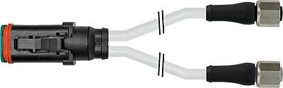 7972-77561-4280200 MDCY06-4s / 2x M12 female 0° Xtreme PUR 3x0.5 gy UL/CSA+drag chain 2m - 1