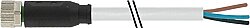 7999-08041-2331500 M8 female 0° A-cod. with cable PUR 3x0.34 gy UL/CSA+drag ch. 15m