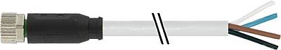 7999-08061-2141200 M8 female 0° A-cod. with cable PVC 4x0.34 gy UL/CSA 12m - 1