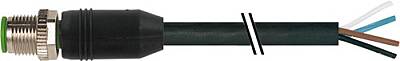 7999-12021-7640250 M12 male 0° A-cod. with cable PUR 4x0.75 bk UL/CSA 2,5m - 1