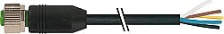 7999-12241-7744000 M12 female 0° with cable PUR 5x0.75 bk UL/CSA+drag chain 40m