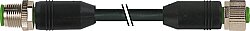 7999-40041-6380800 M12 male 0° / M12 female 0° PUR 5x0.75 bk UL/CSA+drag ch. 8m