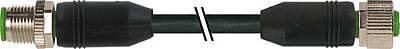 7999-40041-6381200 M12 male 0° / M12 female 0° PUR 5x0.75 bk UL/CSA+drag ch. 12m - 1