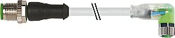 7999-40641-2330450 M12 MALE 0° / M8 FEMALE 90° LED PUR 3X0.34 GRAY, UL/CSA, drag ch 4.5m