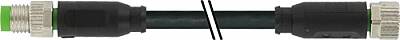 7999-88001-6130100 M8 male 0° / M8 female 0° A-cod. PVC 3x0.34 bk UL/CSA 1m - 1