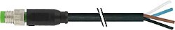 7B01-08011-6110150 M8 male 0° A-cod. with cable PVC 4x0.25 bk UL/CSA 1,5m