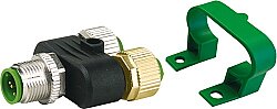 9101209 Set T-Coupler M12 male/2xM12 female+T-Coupler Holder 7000-41121-0000000 + 7000-99831-0000000