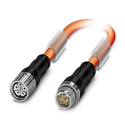 K-5E-M23 M9/5,0-C03/M23 F8X - Her iki tarafta kalıp plastik geçmeli konnektör - 1