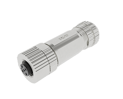 M12 12 PİN DİŞİ DÜZ METAL KONNEKTÖR OLVO - 1