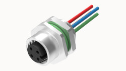 M12 A KOD 12 PİN DİŞİ PANEL TİP PG9 ÖN MONTAJ 50 CM KABLOLU KONNEKTÖR OLVO