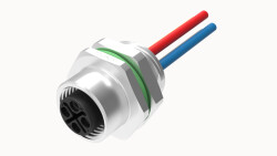 M12 S KOD 4 PİN DİŞİ PANEL TİP M16*1.5 ÖN MONTAJ 50 CM KABLOLU KONNEKTÖR OLVO