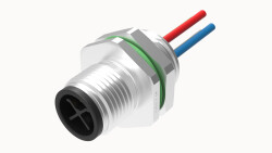 M12 S KOD 4 PİN ERKEK PANEL TİP M16*1.5 ÖN MONTAJ 50 CM KABLOLU KONNEKTÖR OLVO