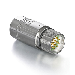 M23 10 Kontak Kablo Tip Erkek P Dizilim 180° (Düz) Konnektör  TE CONNECTİVİTY INTERCONTEC - 1