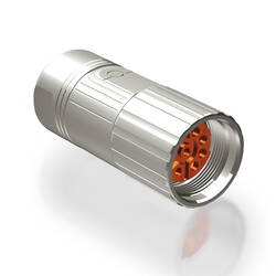 M23 9 Kontak Kablo Tip Dişi 180° (Düz) Konnektör  TE CONNECTİVİTY INTERCONTEC  BSTA109NN00420236000 - 1