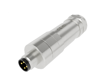 M8 4 PİN ERKEK DÜZ METAL KONNEKTÖR OLVO - 1