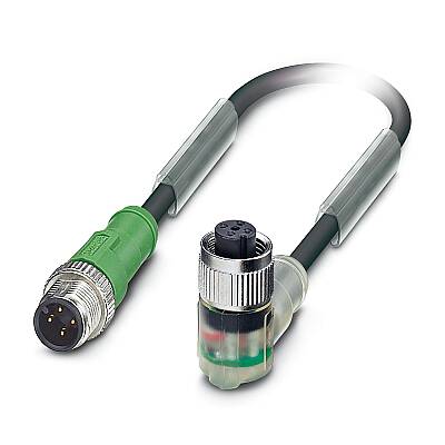 SAC-4P-M12MS/1,0-PUR/M12FR-3L - Sensör/aktüatör kablosu - 1
