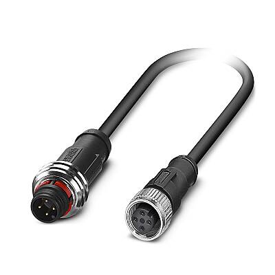 SAC-4P-P12MS/ 0,6-PUR/M12FS - Sensör/aktüatör kablosu - 1