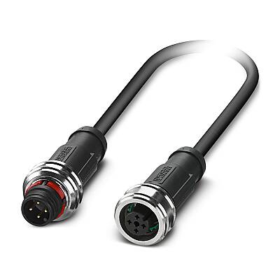 SAC-4P-P12MS/ 0,6-PUR/P12FS - Sensör/aktüatör kablosu - 1