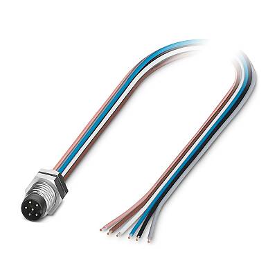 SACC-DSI-M 8MS-6CON-M 8/0,5 - Cihaz geçmeli konnektörü, arkaya montaj - 1