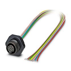 SACC-DSI-M12FS-8CON-PG9/0,5 P - Cihaz geçmeli konnektörü, arkaya montaj