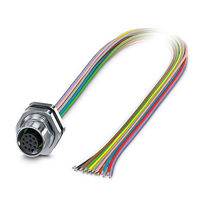 SACC-DSI-M12FS-8P-M16XL/0,5 - Cihaz geçmeli konnektörü, arkaya montaj - 1