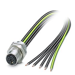 SACC-DSI-M12FSK-4PE-M16XL/0,5X - Cihaz geçmeli konnektörü, arkaya montaj
