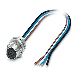 SACC-DSI-M12FSL-4CON-M16XL/0,2 - Cihaz geçmeli konnektörü, arkaya montaj