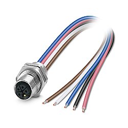 SACC-DSI-M12FSL-4FE-M16XL/0,5X - Cihaz geçmeli konnektörü, arkaya montaj
