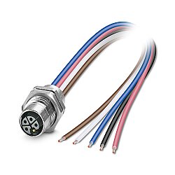 SACC-DSI-M12FSL4FE-M16XL/0,2GR - Cihaz geçmeli konnektörü, arkaya montaj