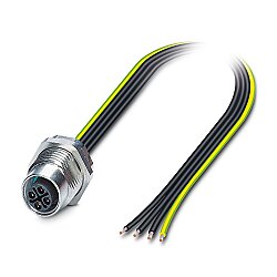 SACC-DSI-M12FSS-4CON-M16/2,0PEX - Cihaz geçmeli konnektörü, arkaya montaj
