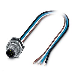SACC-DSI-M12MS-4P-M16XL/0,5 - Cihaz geçmeli konnektörü, arkaya montaj