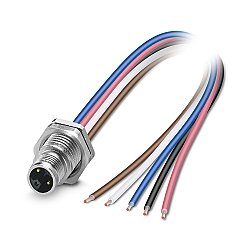 SACC-DSI-M12MSL-4FE-M16XL/0,5X - Cihaz geçmeli konnektörü, arkaya montaj