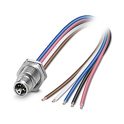SACC-DSI-M12MSL4FE-M16XL/1,5GRX - Cihaz geçmeli konnektörü, arkaya montaj