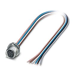SACC-DSI-M8FS-6CON-M10/0,5 - Cihaz geçmeli konnektörü, arkaya montaj
