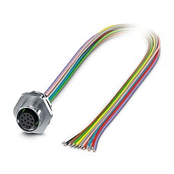 SACC-E-M12FS-17P-M16XL/0,5 - Cihaz geçmeli konnektörü önde montaj