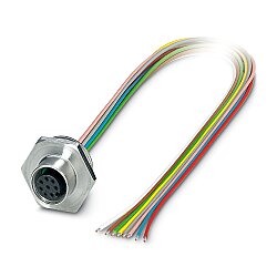 SACC-E-M12FS-8CON-M20/0,5 - Cihaz geçmeli konnektörü önde montaj