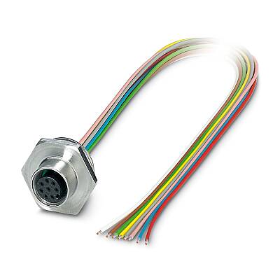 SACC-E-M12FS-8CON-M20/0,5 - Cihaz geçmeli konnektörü önde montaj - 1