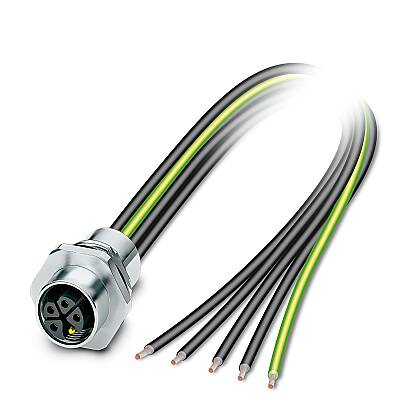 SACC-E-M12FSK4PE-M16XL/0,2-1,5 - Cihaz geçmeli konnektörü önde montaj - 1
