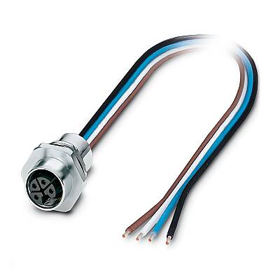 SACC-E-M12FSL-4CON-M16XL/2,0-US - Cihaz geçmeli konnektörü önde montaj - 1