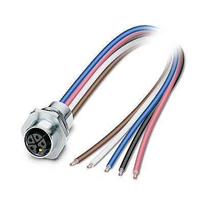 SACC-E-M12FSL-4FE-M16XL/0,2 - Cihaz geçmeli konnektörü önde montaj - 1